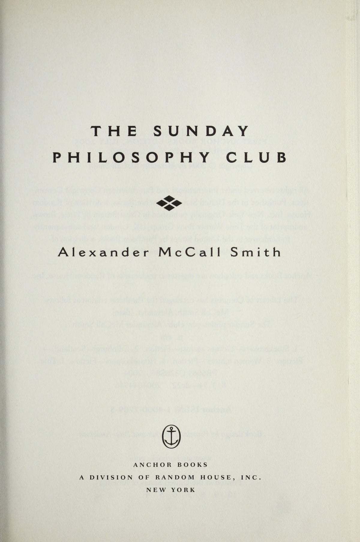 The Sunday Philosophy Club