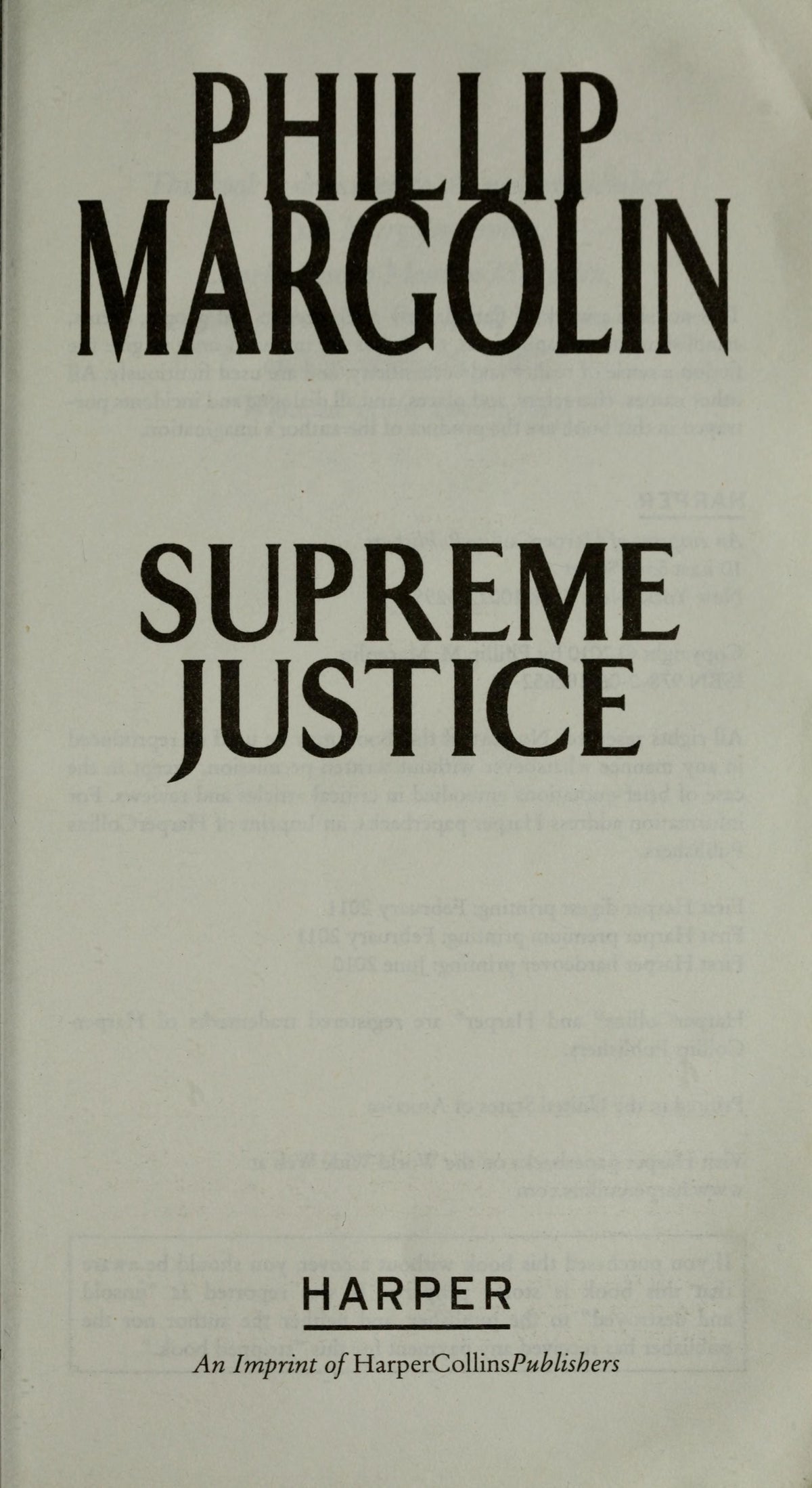 Supreme Justice A Novel of Suspense