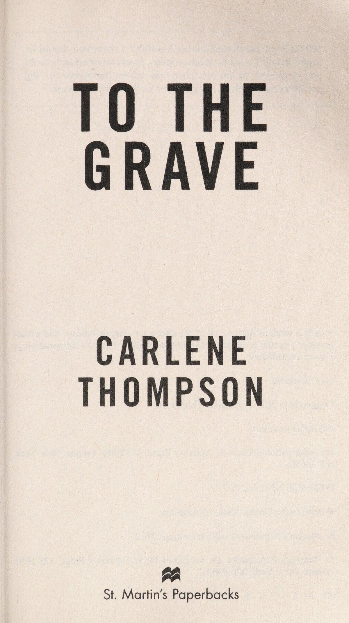 To the Grave