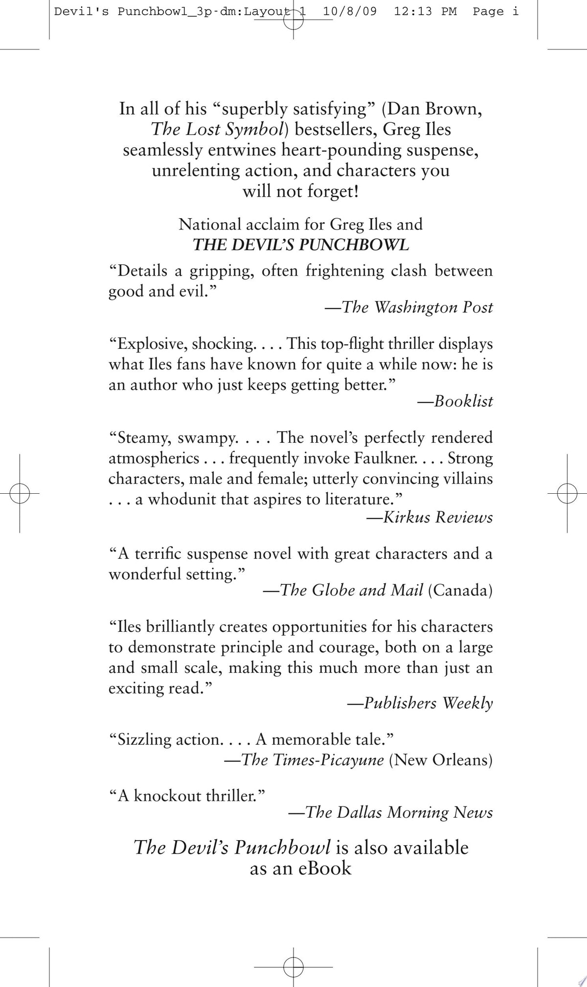 The Devil's Punchbowl A Novel